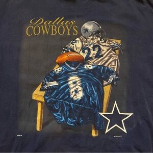 Vintage 1997 Dallas Cowboys Rare T-Shirt Mens‎ XL Troy Aikman Emmett Smith NFL